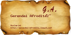 Gerendai Afrodité névjegykártya